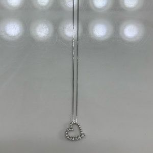 Silver Heart diamond necklace